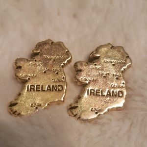 2 Ireland broaches gold tone excellent condition